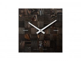Часы настенные SLT 5195 CHESS BLACK WOOD в Довольном - dovolnoe.mebel-nsk.ru | фото