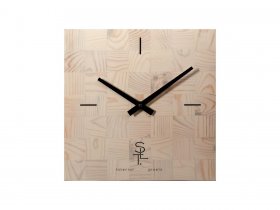 Часы настенные SLT 5196 CHESS WHITE WOOD в Довольном - dovolnoe.mebel-nsk.ru | фото