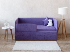 Диван-кровать Happy (сиреневый) в Довольном - dovolnoe.mebel-nsk.ru | фото