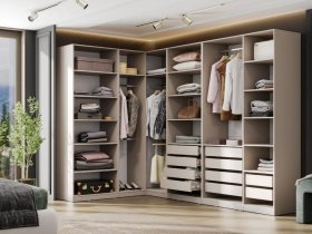 Гардеробная Эккервуд (меланж) в Довольном - dovolnoe.mebel-nsk.ru | фото