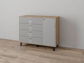 Комод «Катрин-13» (дуб крафт серый/серый) в Довольном - dovolnoe.mebel-nsk.ru | фото
