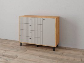 Комод «Катрин-13» (дуб крафт золотой/сантьяго софт) в Довольном - dovolnoe.mebel-nsk.ru | фото