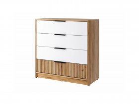 Комод КМ-001 Ивис (дуб крафт золотой/белый) в Довольном - dovolnoe.mebel-nsk.ru | фото