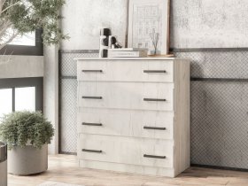 Комод Стандарт-6 NEW (дуб крафт белый) в Довольном - dovolnoe.mebel-nsk.ru | фото