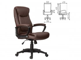 Кресло офисное BRABIX Enter EX-511, коричневое в Довольном - dovolnoe.mebel-nsk.ru | фото
