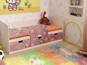 Кровать детская с ящиками 1,86 Минима Hello Kitty в Довольном - dovolnoe.mebel-nsk.ru | фото