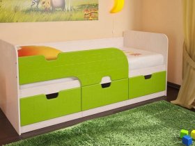 Кровать детская с ящиками 1,86 Минима пазл в Довольном - dovolnoe.mebel-nsk.ru | фото