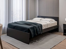 Кровать двуспальная 1,4м Бруклин СБ-3353 (диамант серый) в Довольном - dovolnoe.mebel-nsk.ru | фото