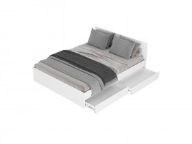 Кровать двуспальная с ящиками 1,4м Симпл КР-12 в Довольном - dovolnoe.mebel-nsk.ru | фото