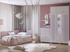 Модульная детская Милана (белое дерево/сакура) в Довольном - dovolnoe.mebel-nsk.ru | фото
