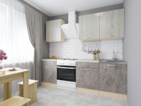 Модульная кухня Йота (пикард/цемент) в Довольном - dovolnoe.mebel-nsk.ru | фото