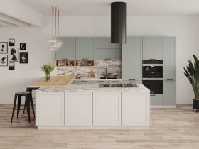 Модульная кухня Перо 3,4м (оазис) в Довольном - dovolnoe.mebel-nsk.ru | фото