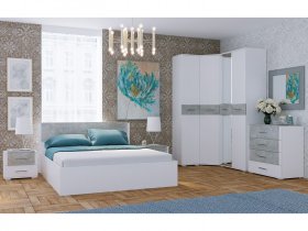 Модульная спальня Бьянка (белый/бетон) в Довольном - dovolnoe.mebel-nsk.ru | фото