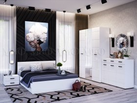 Модульная спальня Нэнси NEW в Довольном - dovolnoe.mebel-nsk.ru | фото