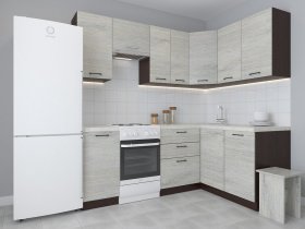 Модульная угловая кухня 1,4м*2,1м Лада (пикард) в Довольном - dovolnoe.mebel-nsk.ru | фото