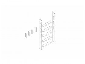 Пакет №10 Прямая лестница и опоры для двухъярусной кровати Соня в Довольном - dovolnoe.mebel-nsk.ru | фото