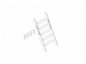 Пакет №11 Наклонная лестница и опоры для двухъярусной кровати Соня в Довольном - dovolnoe.mebel-nsk.ru | фото