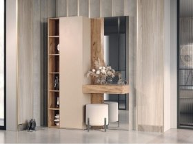 Прихожая Ева (кашемир/дуб вотан) в Довольном - dovolnoe.mebel-nsk.ru | фото