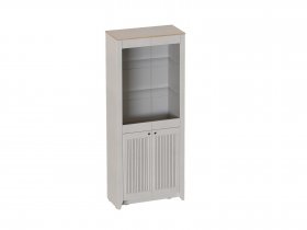 Шкаф-витрина двухдверная Валенсия (гостиная) в Довольном - dovolnoe.mebel-nsk.ru | фото