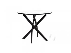 Стол обеденный Лион (мрамор белый/черный) в Довольном - dovolnoe.mebel-nsk.ru | фото