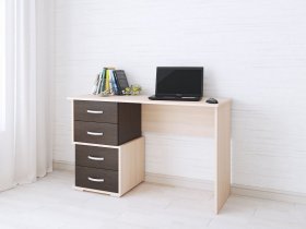 Стол письменный Сити-2 (венге/дуб молочный) в Довольном - dovolnoe.mebel-nsk.ru | фото