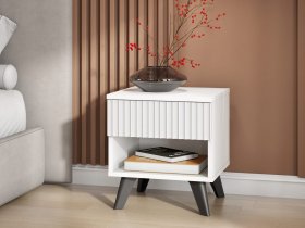 Тумба прикроватная Эккервуд (белый) в Довольном - dovolnoe.mebel-nsk.ru | фото