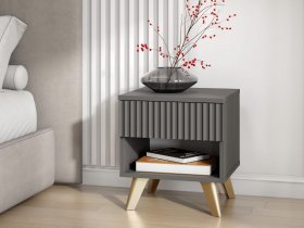 Тумба прикроватная Эккервуд (графит) в Довольном - dovolnoe.mebel-nsk.ru | фото